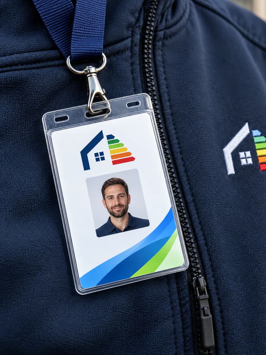 EPCExpress assessor ID card with photo, name and ID number