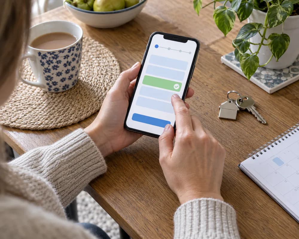 Booking an EPC online from a phone